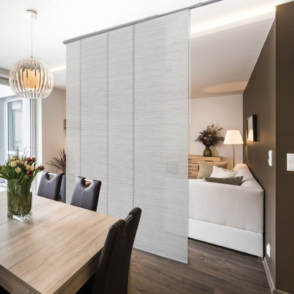 Orren Ellis Deluxe Adjustable Sliding SemiSheer Vertical Blind & Reviews Wayfair